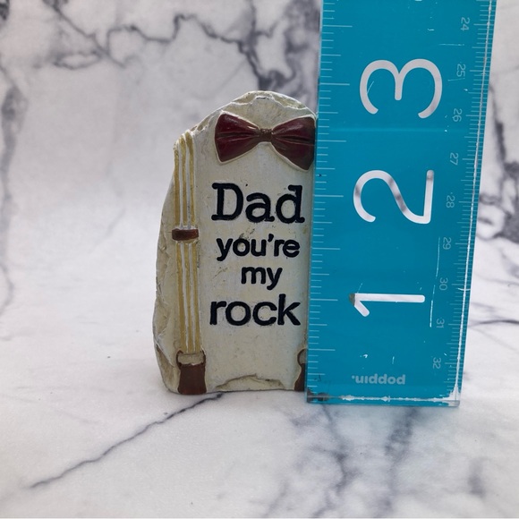 Ganz Father’s Day “Dad you’re my ROCK” Resin Faux Rock Red Bow Tie New - Picture 4 of 5